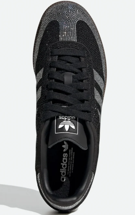 Women's adidas Samba OG Rhinestone Shoes - Black/Silver