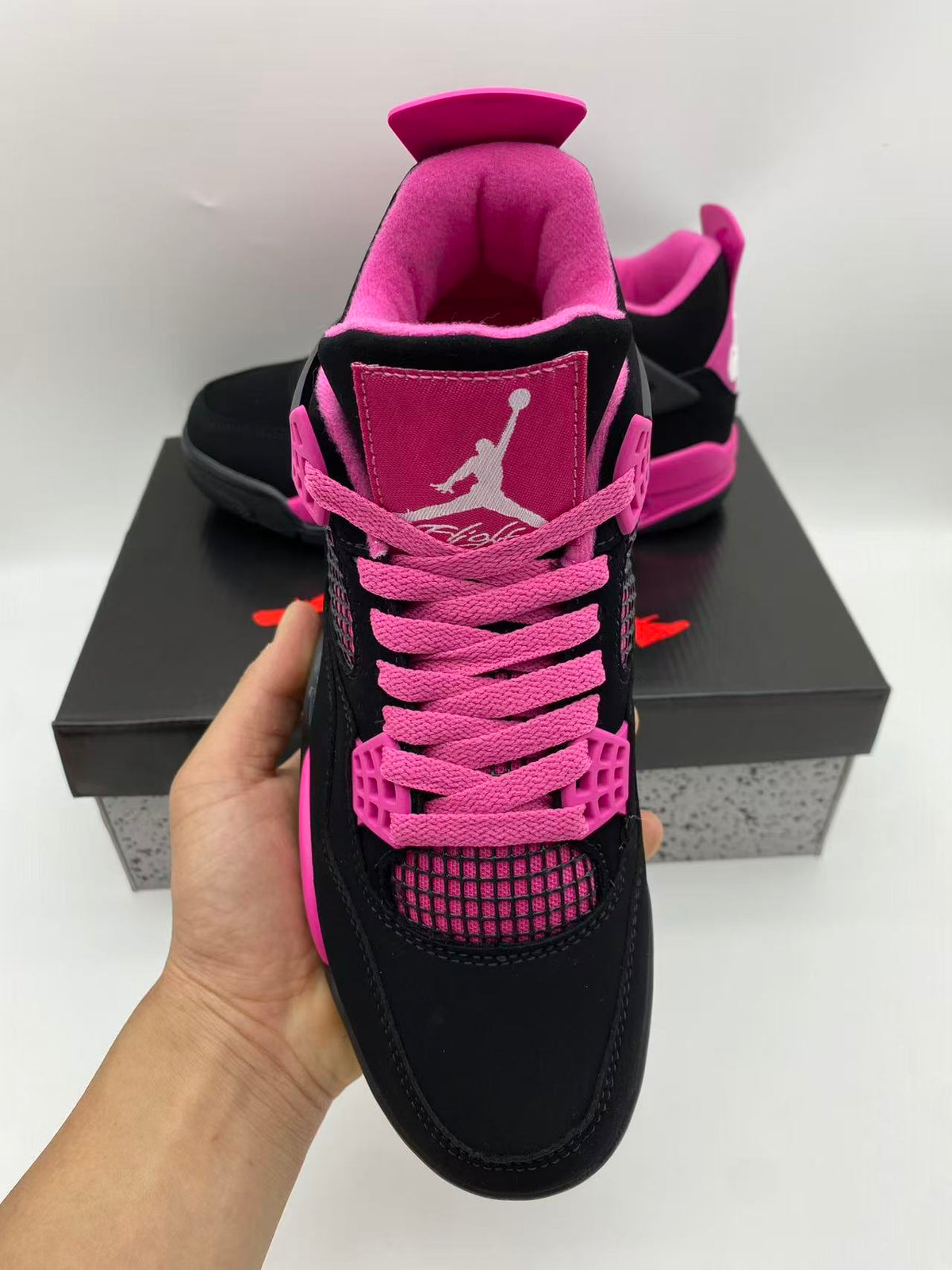 Air Jordan 4 Black Rose Sneakers