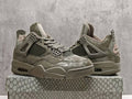 Air Jordan 4 Retro "Military Mamba" Custom Olive Black Basketball Shoes (EU 36–47.5, Half Sizes)