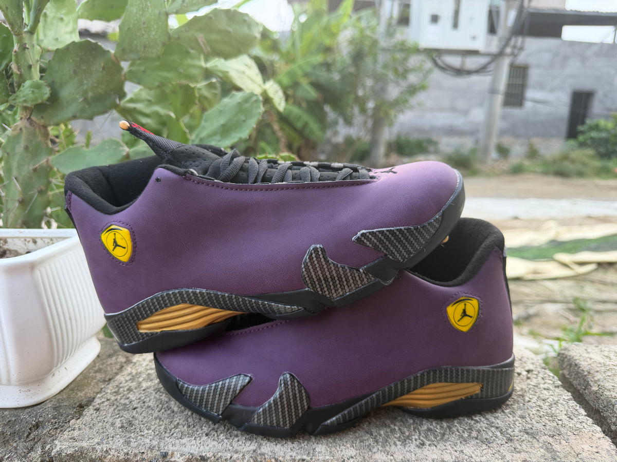 Air Jordan 14 Purple Black Sneakers