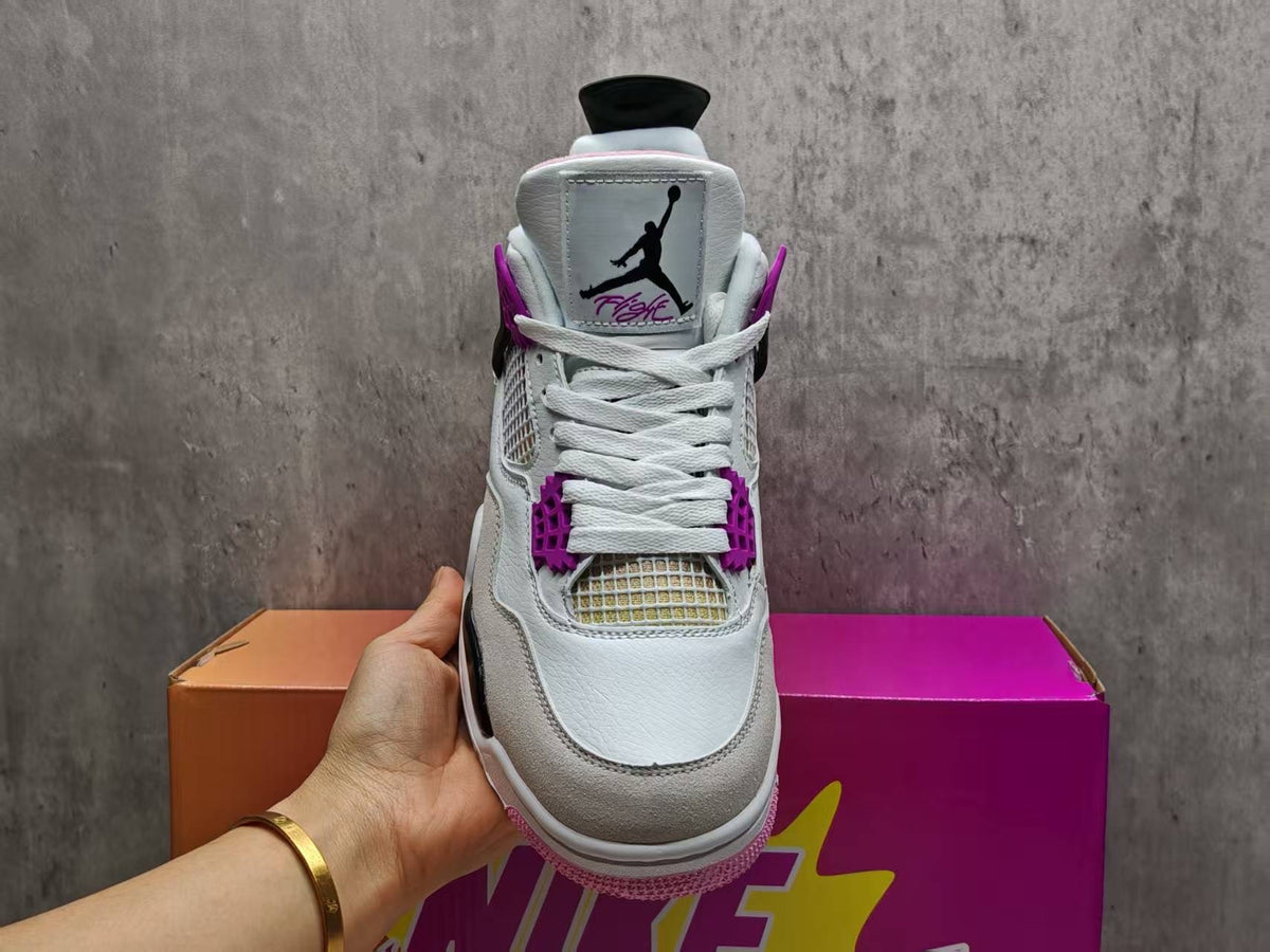 Air Jordan 4 Retro "Comic" Off-White Anthracite Fire Pink Muslin JA1135-100 Men's & Women's (EU 36–47.5)