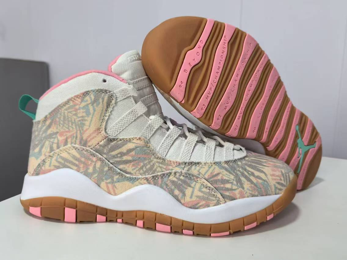 Jordan 10 Miami Super Bowl Style Sneakers