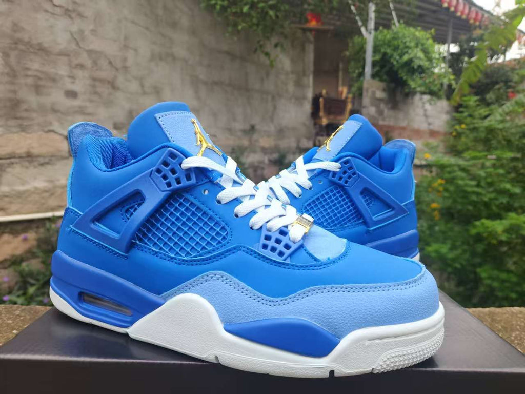 Air Jordan 4 Retro Royal Blue Gold Basketball Shoes (EU 40–47)