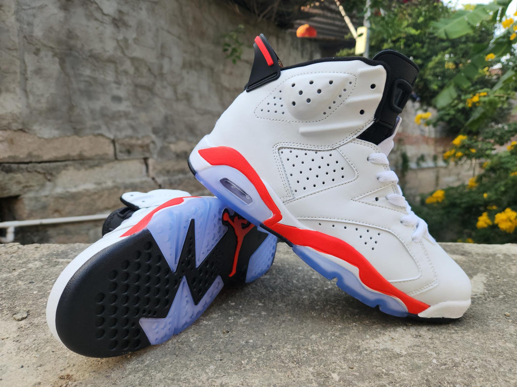Air Jordan 6 Retro White Infrared Black CT8529-105 Basketball Shoes (EU 40–47)