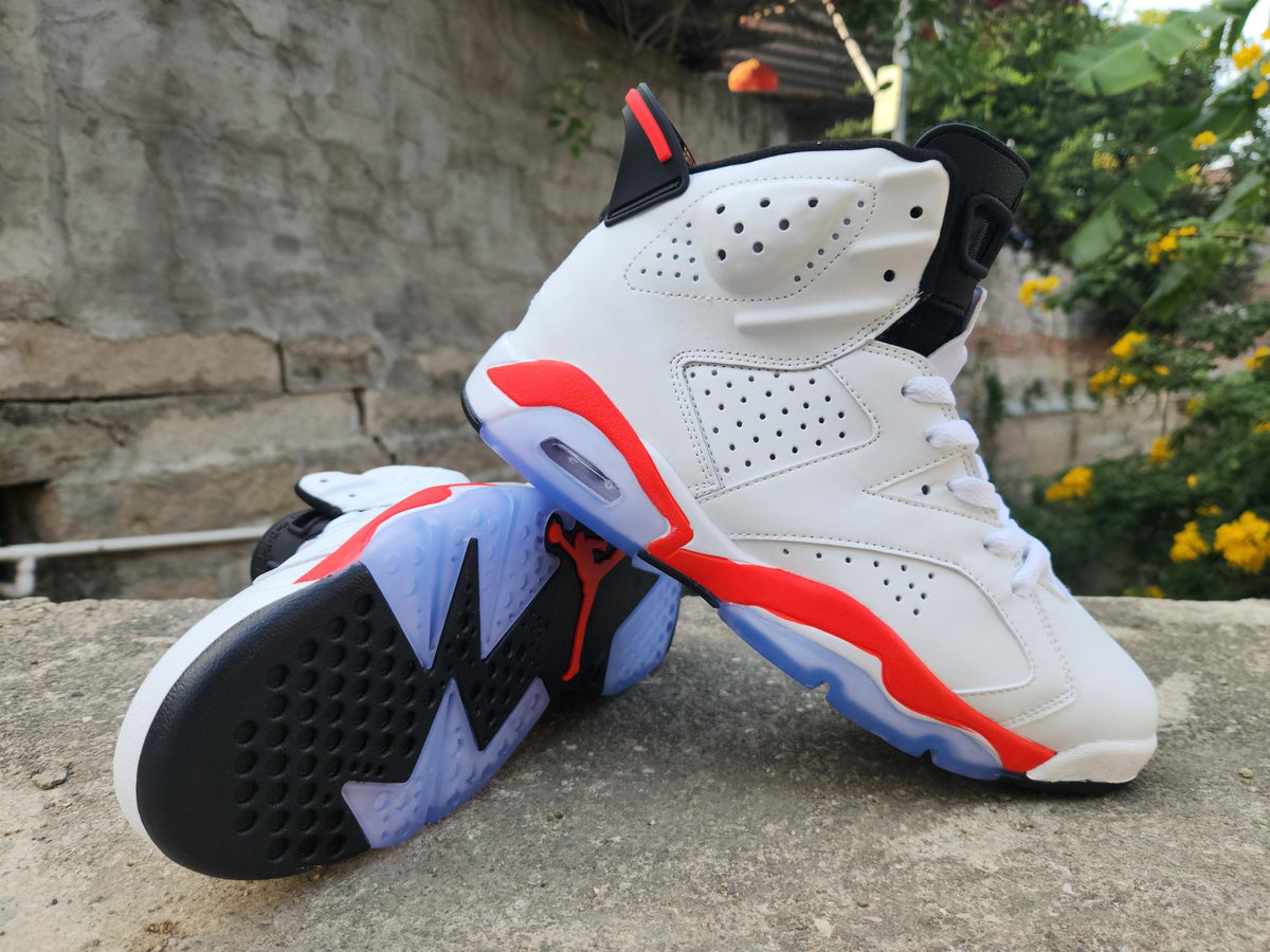Air Jordan 6 Retro White Infrared Black CT8529-105 Basketball Shoes (EU 40–47)
