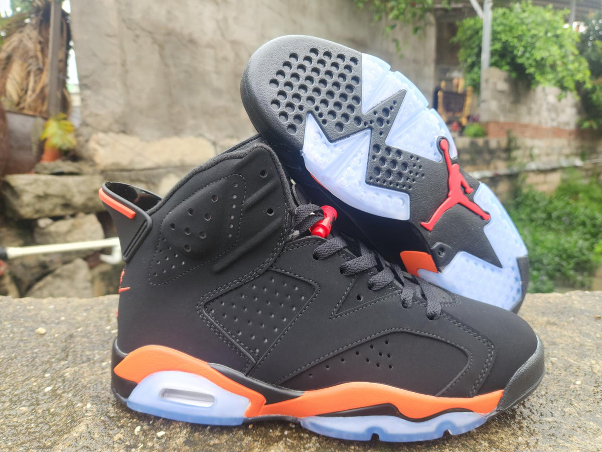 Air Jordan 6 Retro "Shattered Backboard" Black Orange Basketball Shoes (EU 40–47)