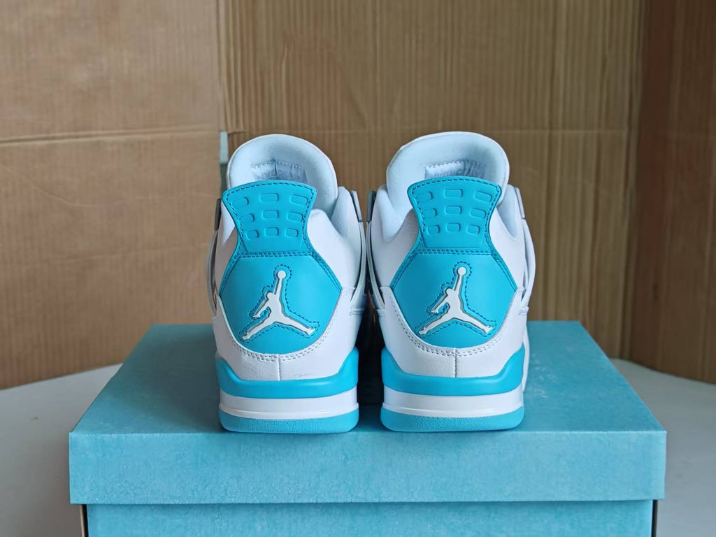 Air Jordan 4 Retro White Aluminum Ice Blue Metallic Silver HV0823-100 Men's & Women's (EU 36–47.5)