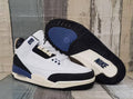 Air Jordan 3 Retro Shoes - White/Grey/Blue