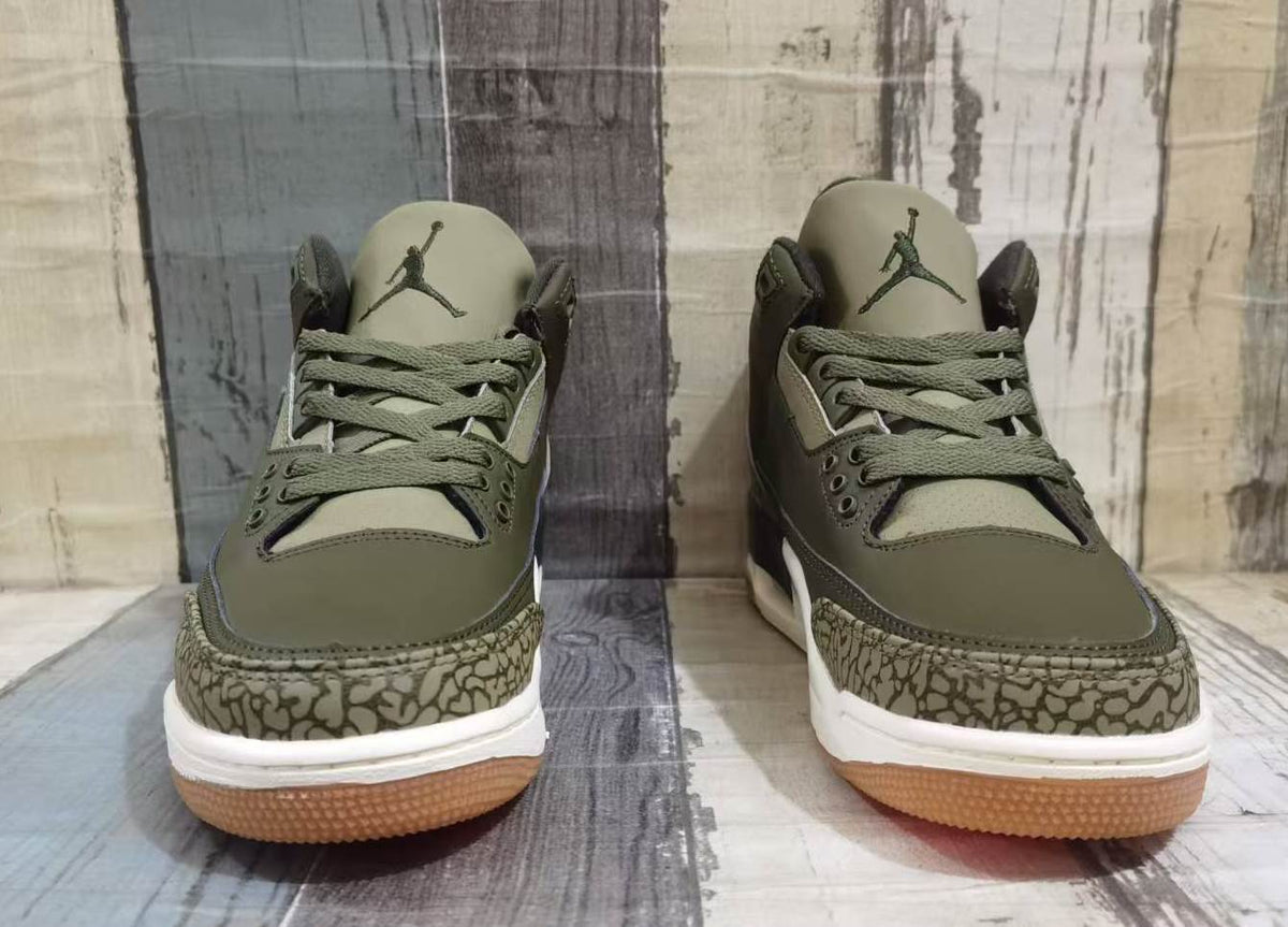 Men's Air Jordan 3 Retro Shoes - Medium Olive/Sequoia/Sail DN3707-202