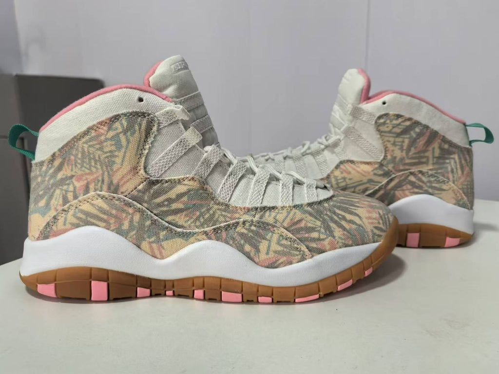 Jordan 10 Miami Super Bowl Style Sneakers