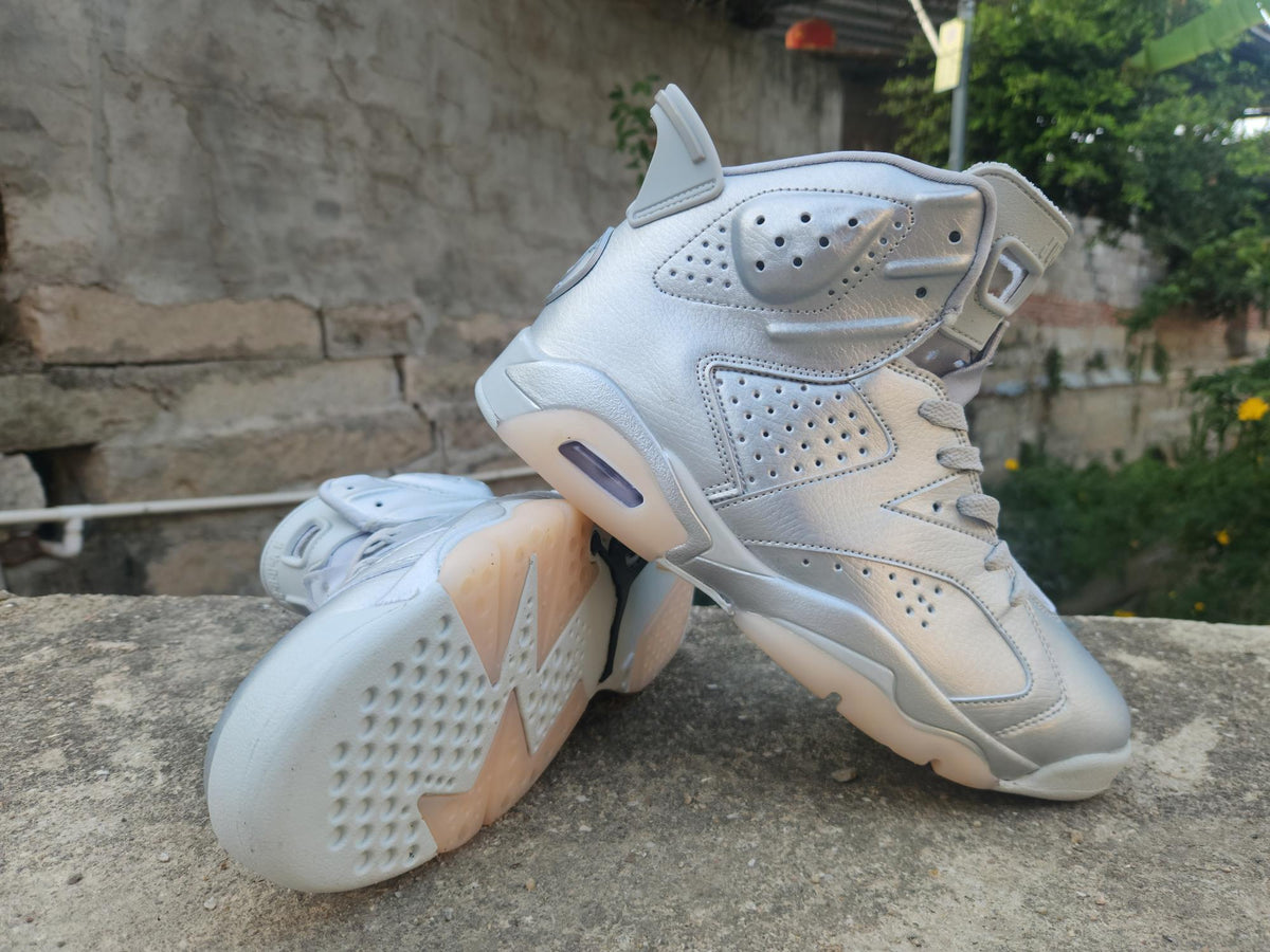 Air Jordan 6 "All Silver" Basketball Shoes Men's & Women's (EU 36–47)