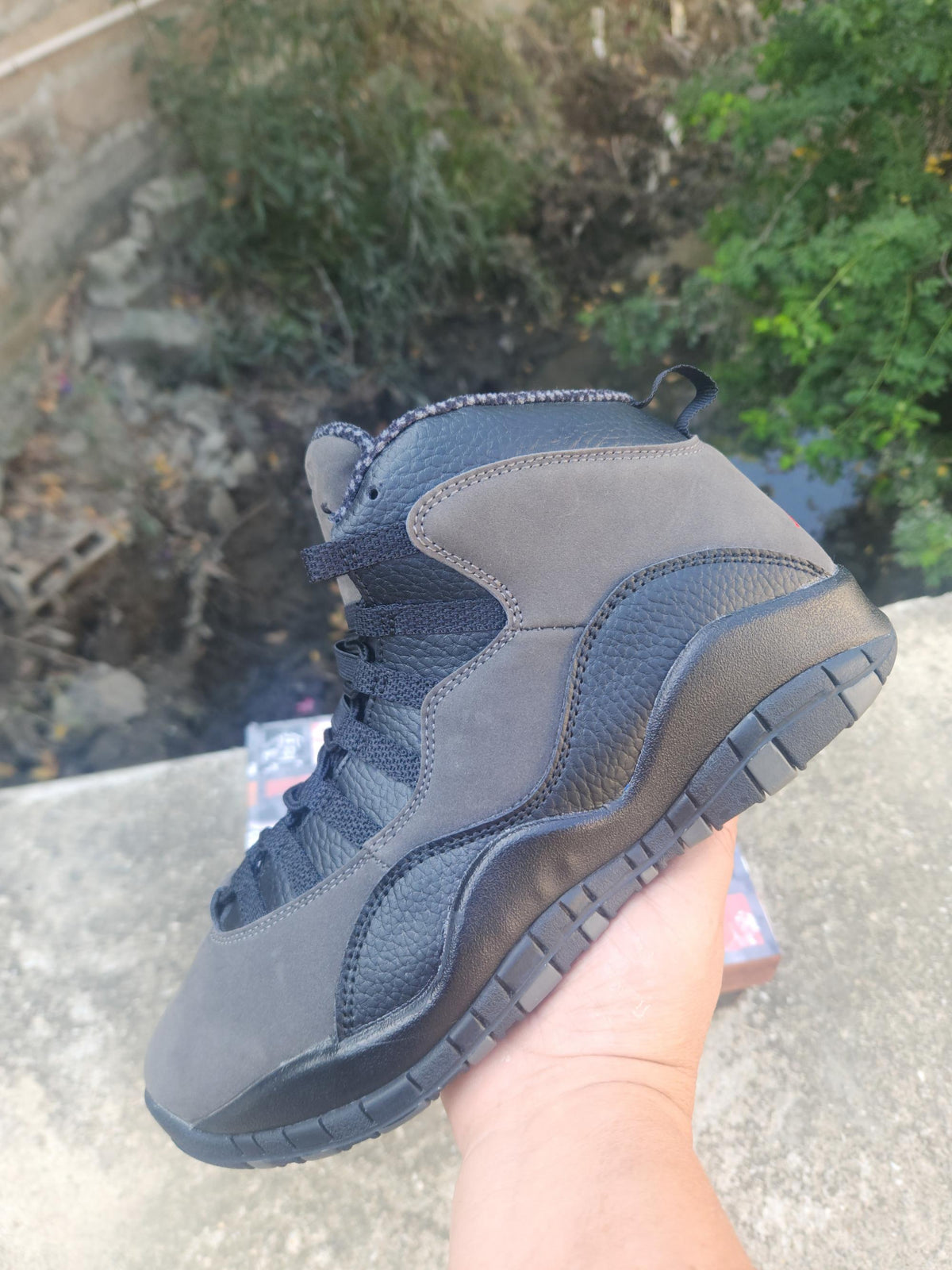Air Jordan 10 Retro Shadow Grey Black Sneakers