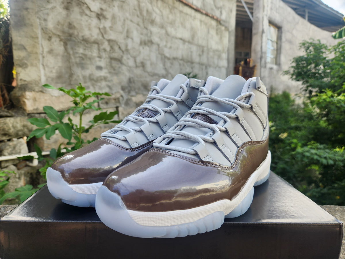 Air Jordan 11 Brown and Grey Sneakers