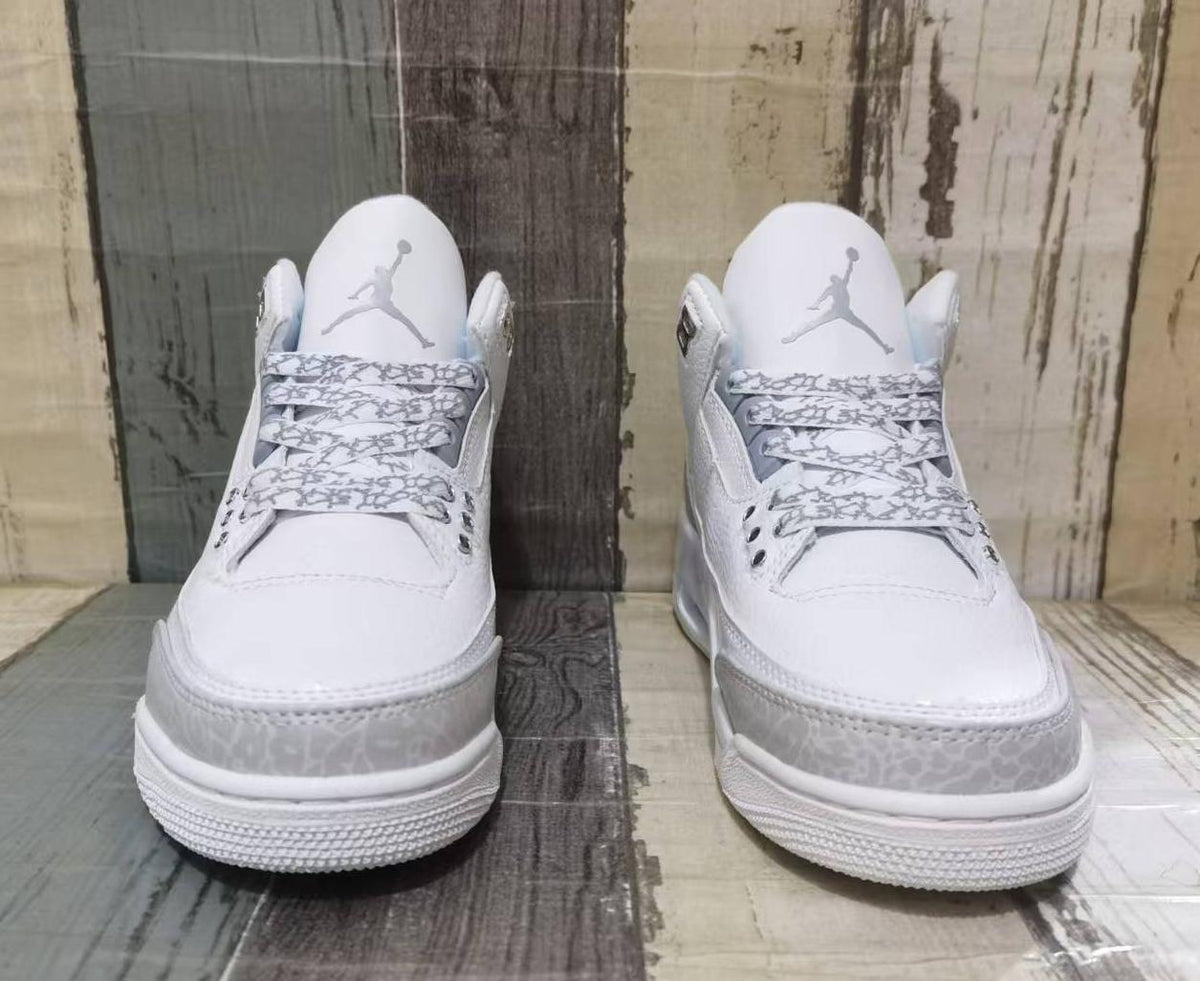 Air Jordan 3 Retro Shoes - Pure White | Men & Women
