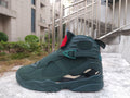 Air Jordan 8 Green Gold Black and Red Sneakers