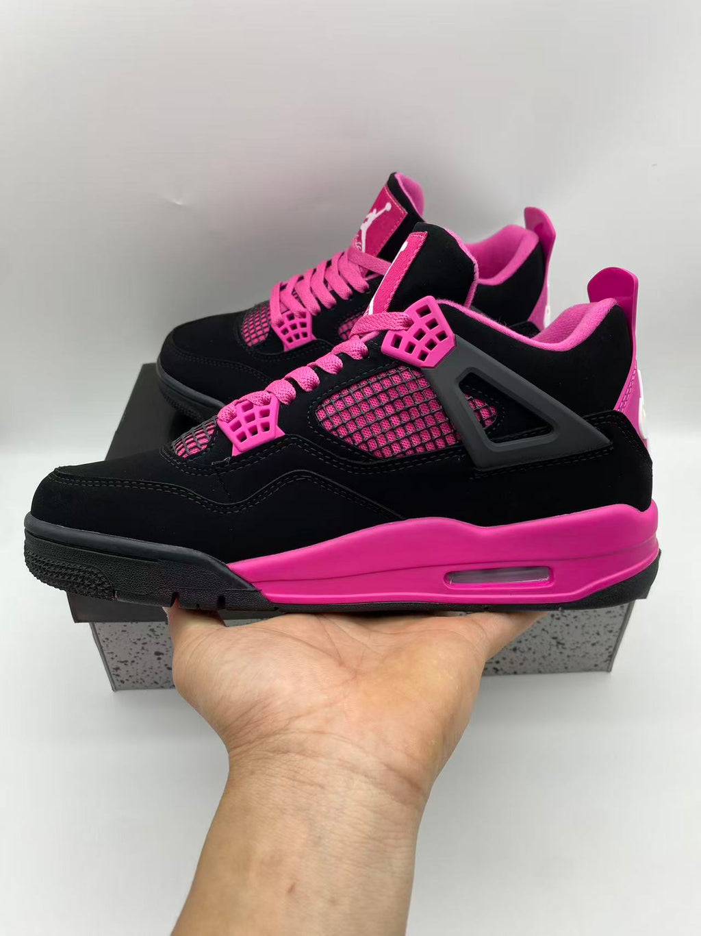 Air Jordan 4 Black Rose Sneakers