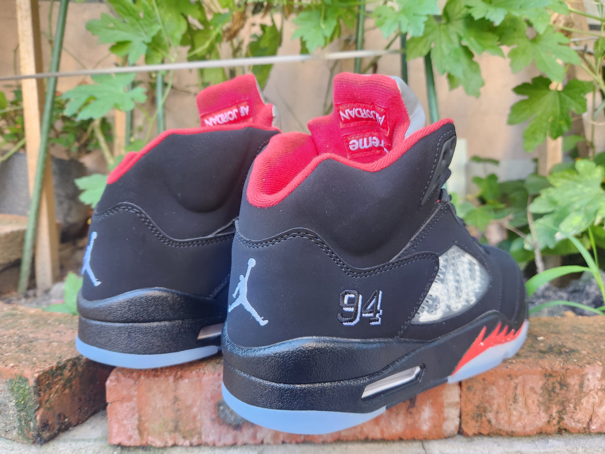 Air Jordan 5 Black Red Men's Basketball Shoes (EU 40–47)