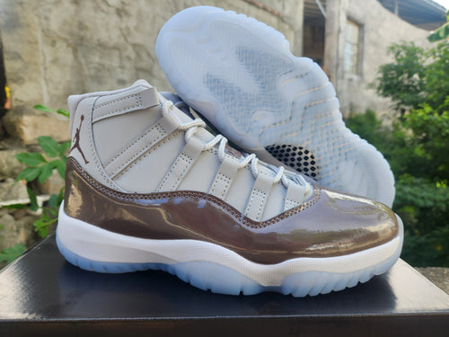 Air Jordan 11 Brown and Grey Sneakers