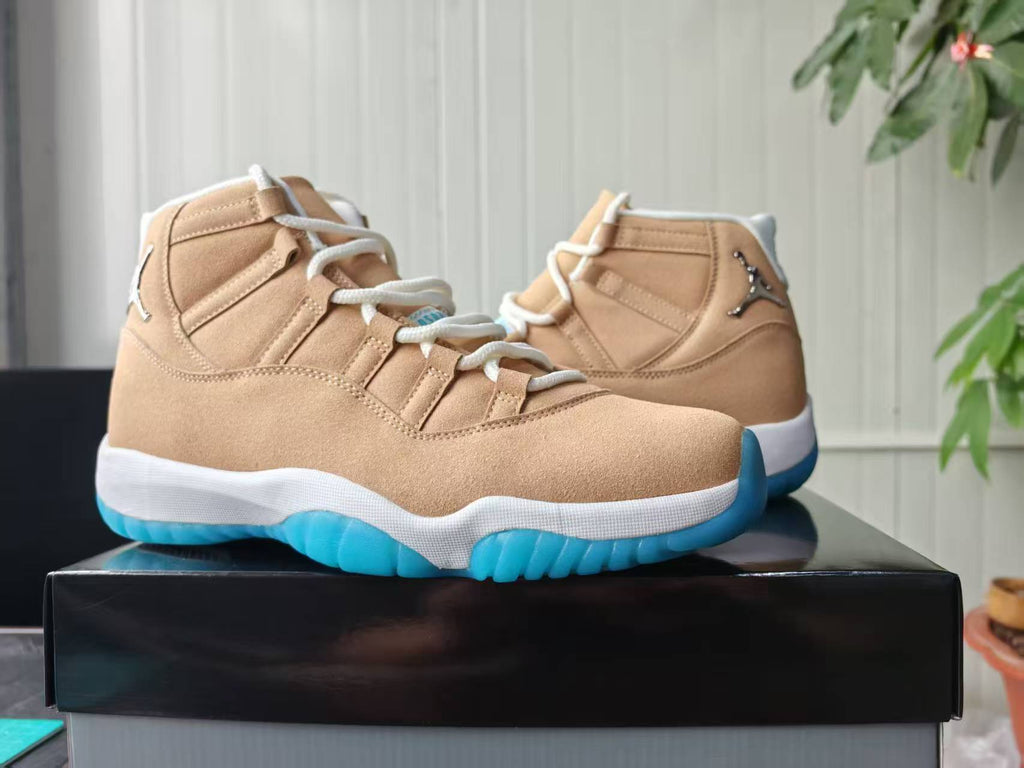 Air Jordan 11 Retro Canvas Metallic Silver Summit White Football Blue | IO8960-707