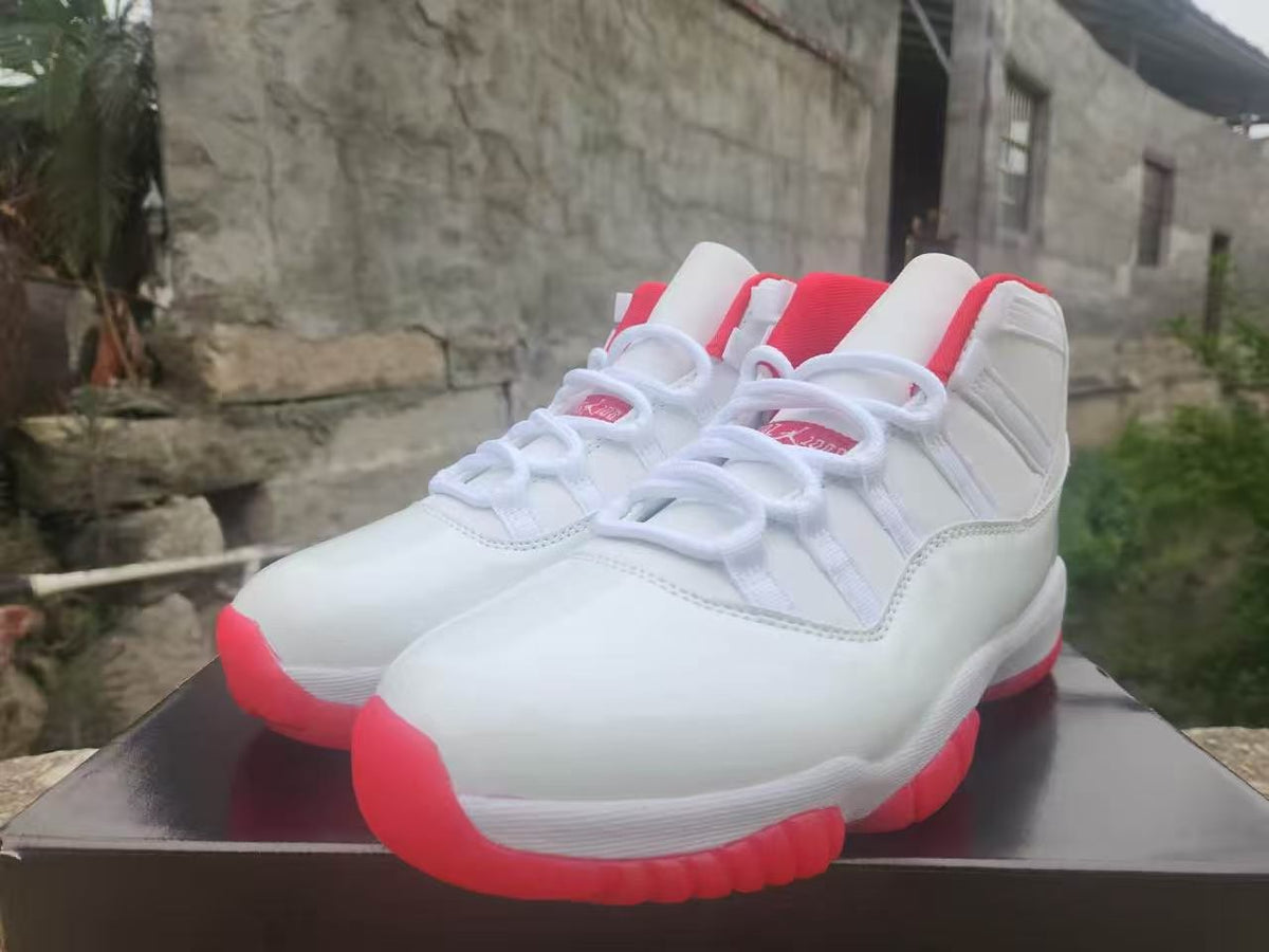 Air Jordan 11 White Red Sneakers