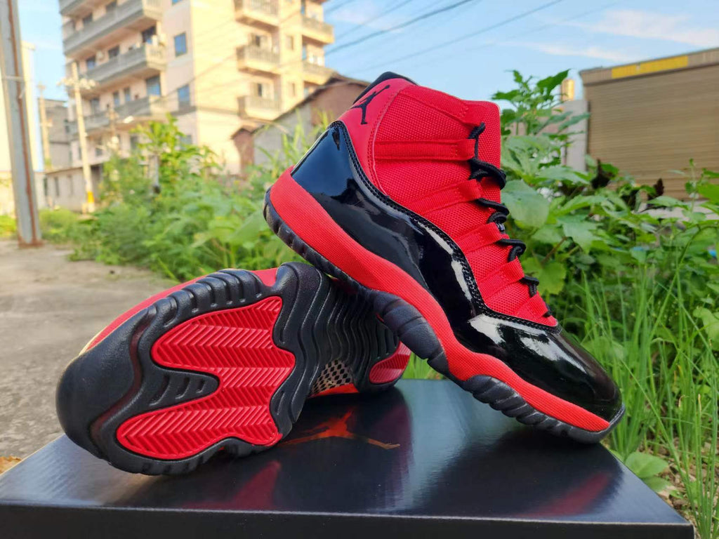 Air Jordan 11 Red Black Sneakers