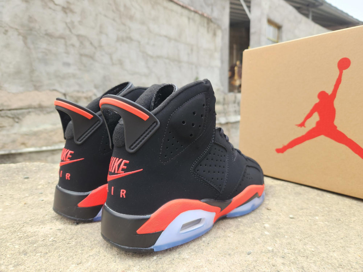 Air Jordan 6 "Shattered Backboard" Black Red Basketball Shoes Men's & Women's (EU 36–47)