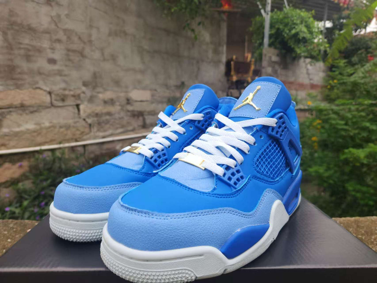 Air Jordan 4 Retro Royal Blue Gold Basketball Shoes (EU 40–47)