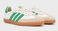 Women's adidas Samba Shoes - White/Jolly Green