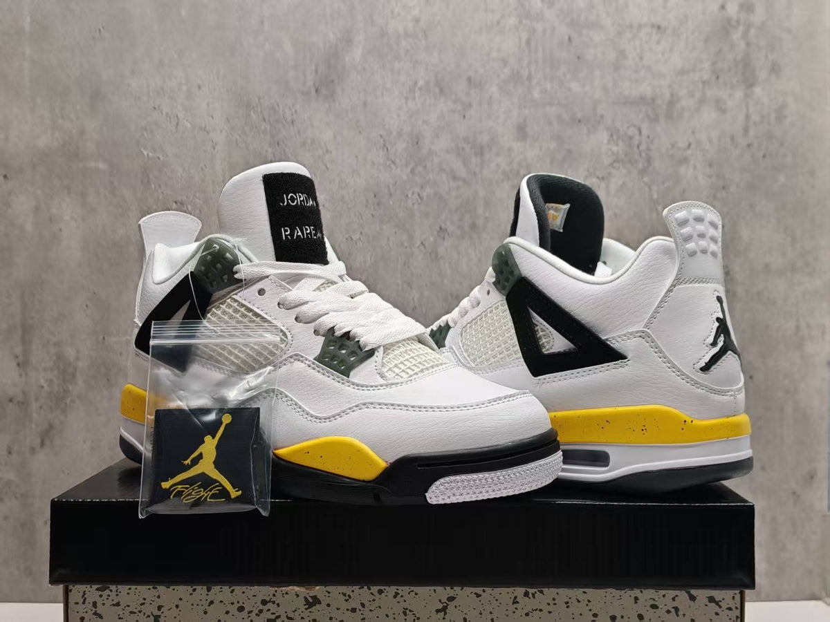 Air Jordan 4 Retro "Lightning" Tour Yellow White Dark Blue Grey CT8527-700 Men's & Women's (EU 36–47.5)