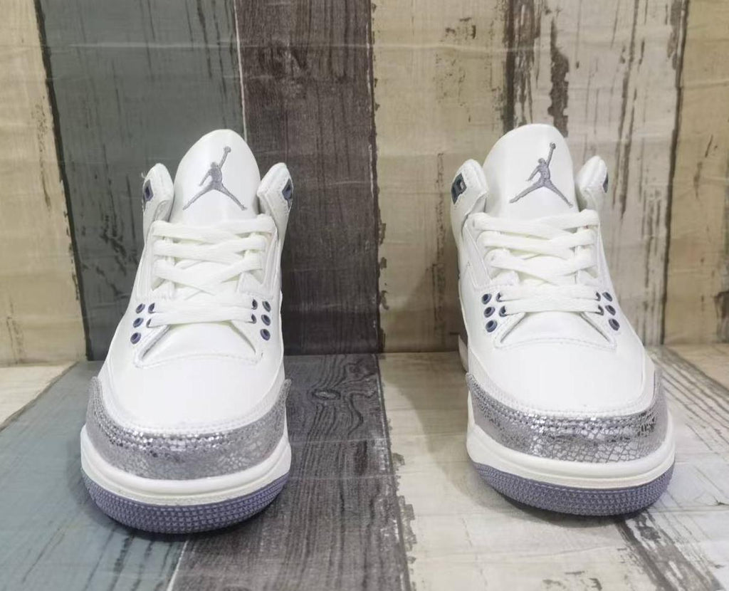 Men's Air Jordan 3 Retro Shoes - Beige/Silver