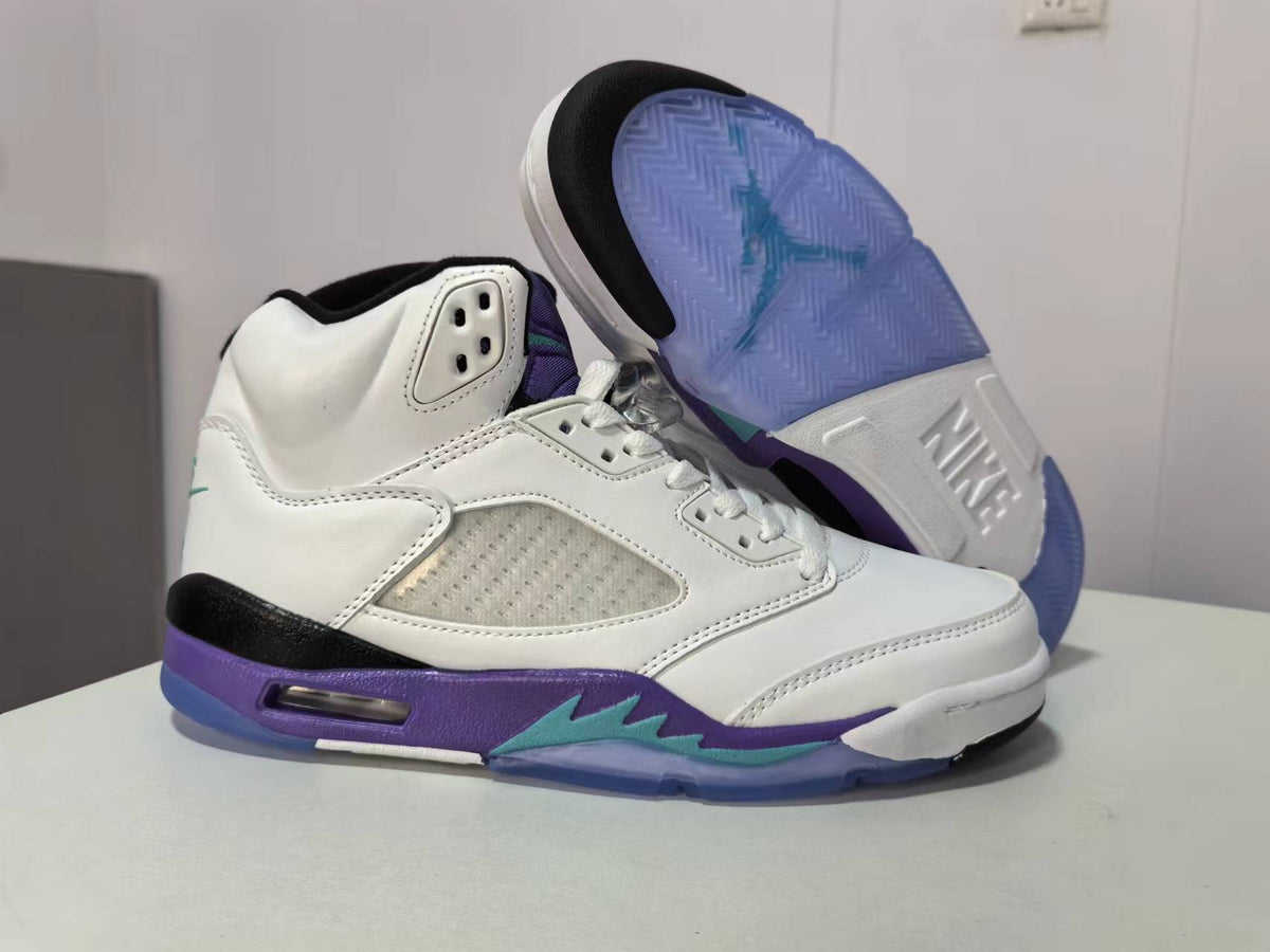Air Jordan 5 White Grape Sneakers