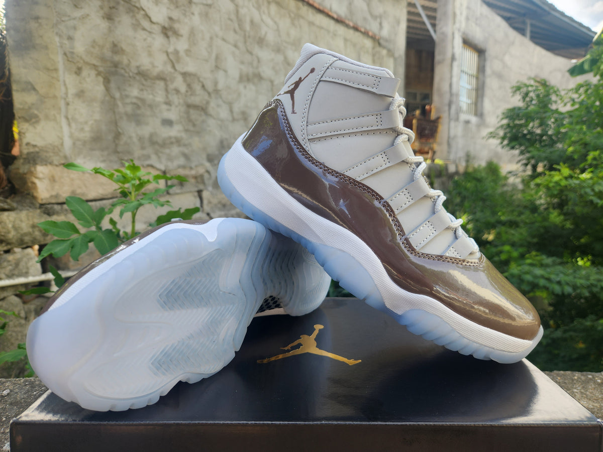 Air Jordan 11 Brown and Grey Sneakers