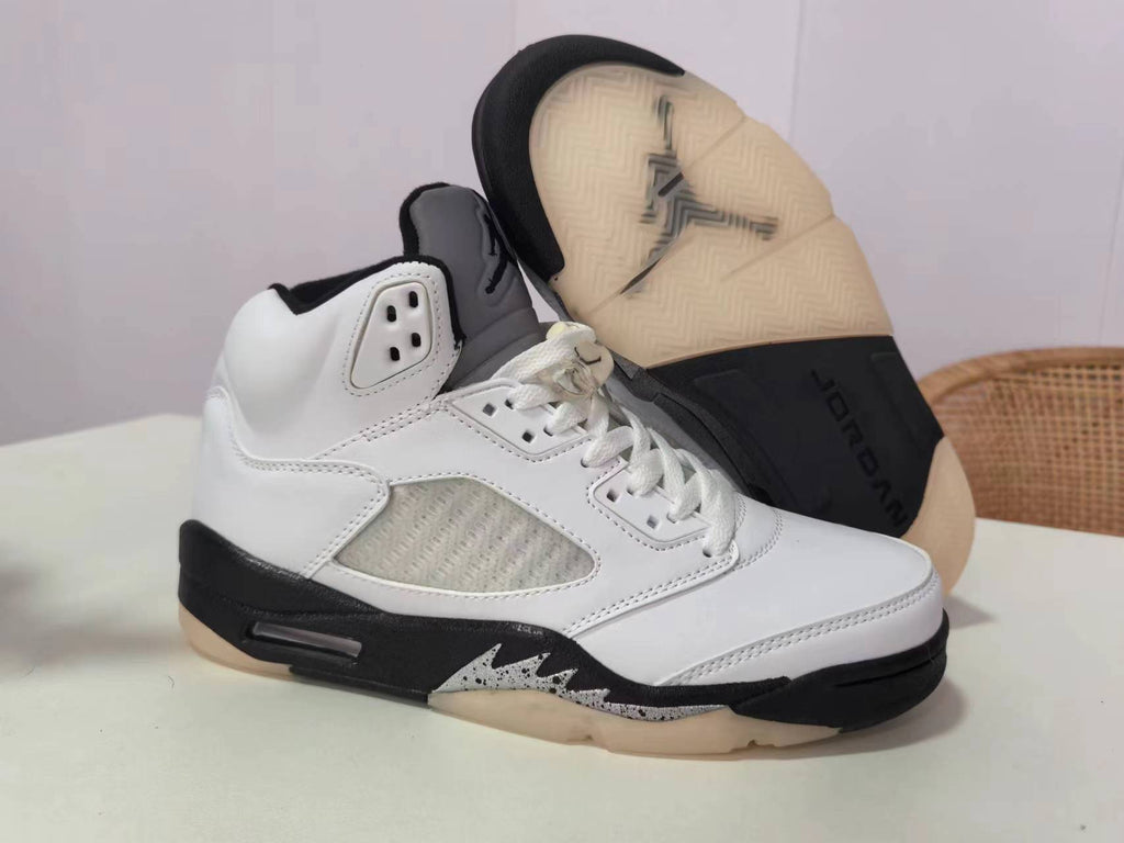 Air Jordan 5 White Black Sneakers