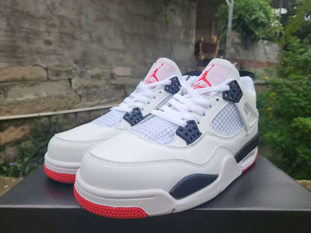 Air Jordan 4 Retro White Red Basketball Shoes (EU 40–47)