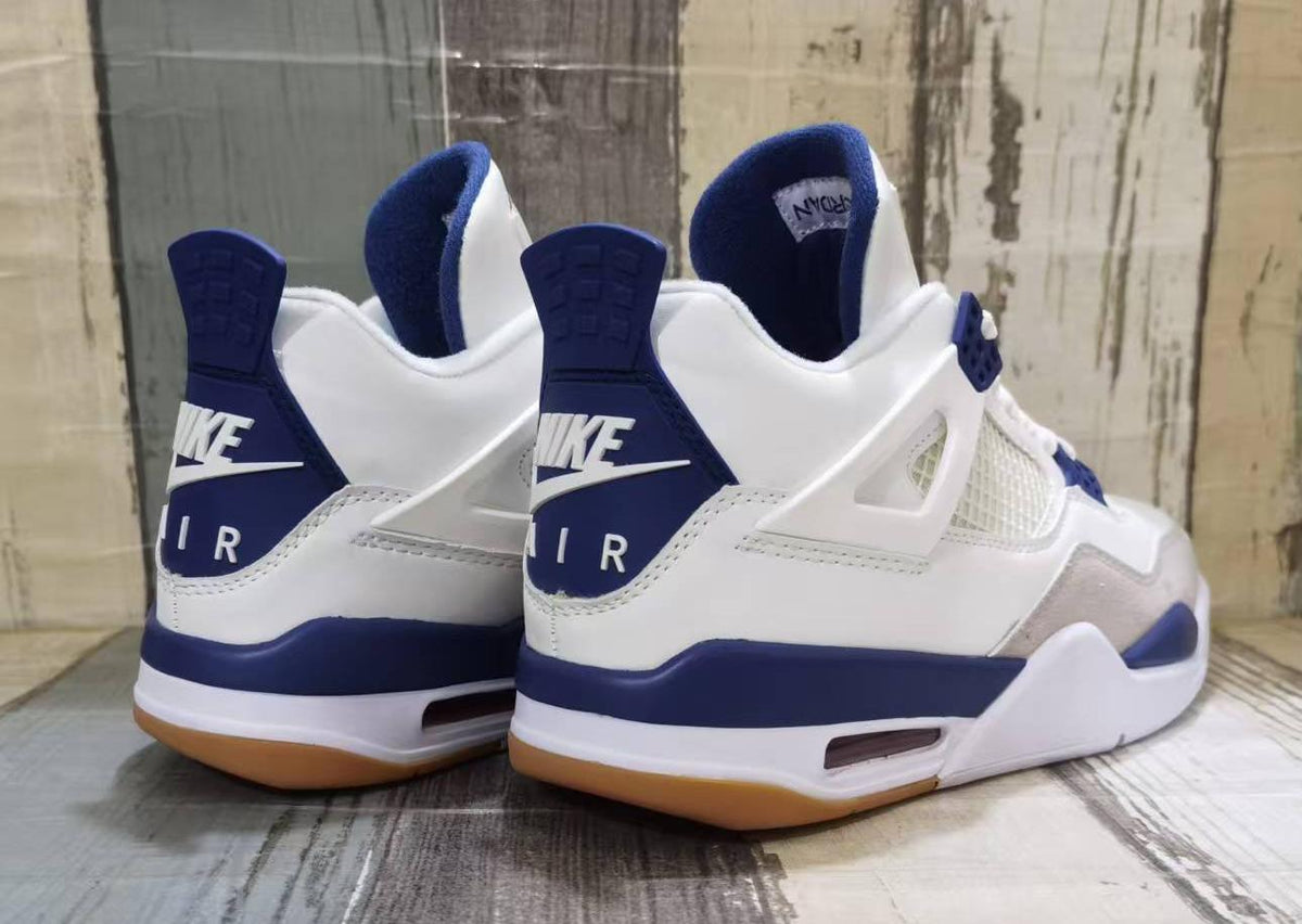 Air Jordan 4 Retro Off-White Blue Basketball Shoes (EU 36–47)