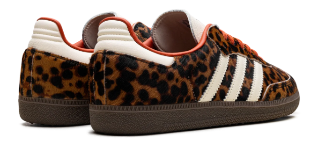 Women's adidas Samba OG Leopard Shoes - Cream/Orange JI2734