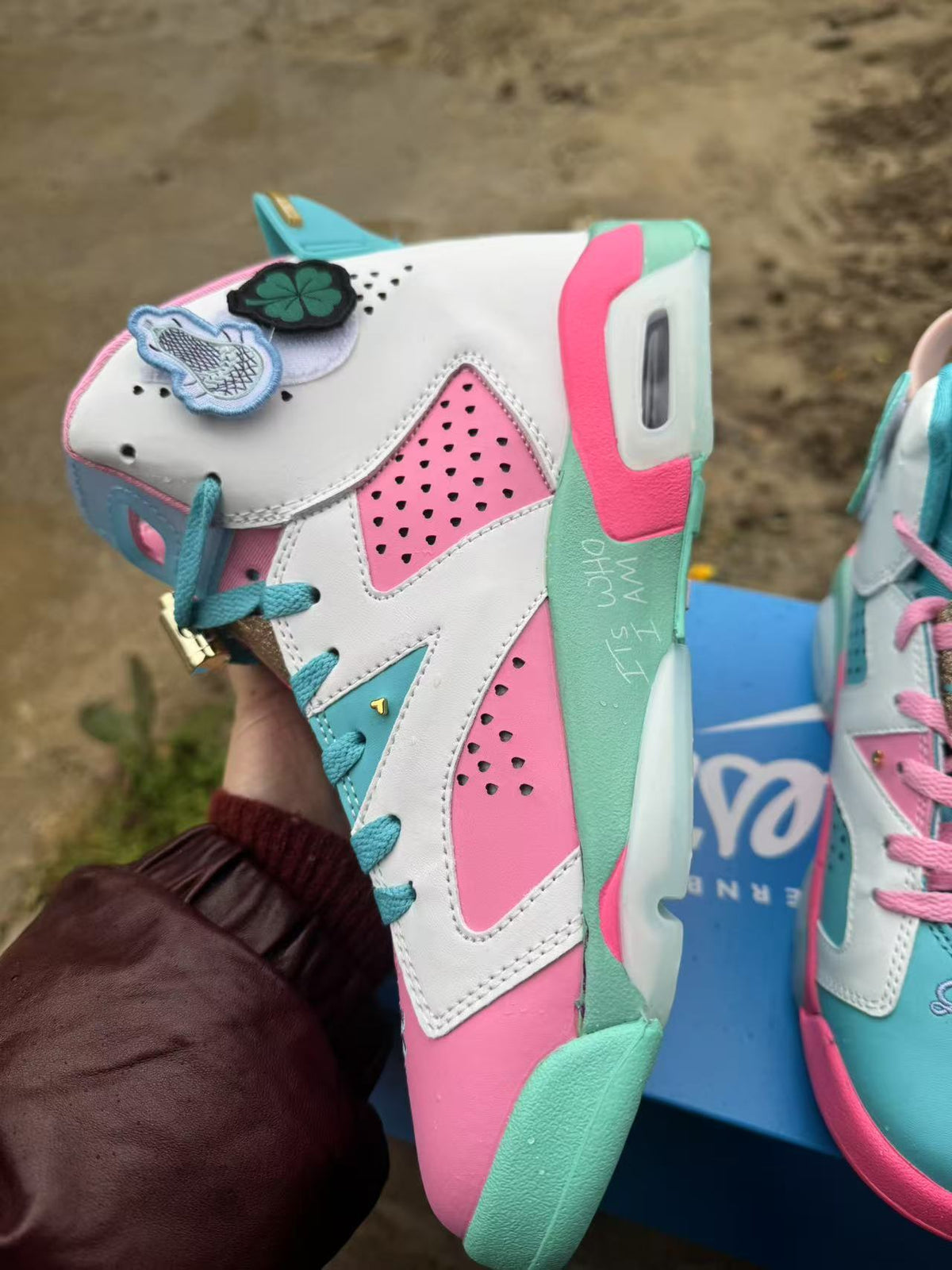 Air Jordan 6 Retro Blue Pink Basketball Shoes Men's & Women's (EU 36–47)