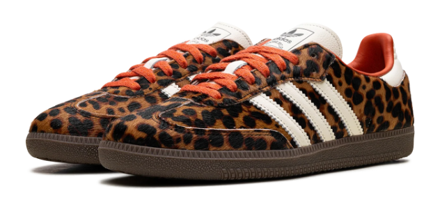 Women's adidas Samba OG Leopard Shoes - Cream/Orange JI2734