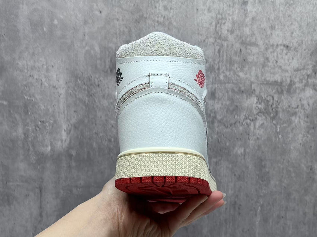 Air Jordan 1 Retro Leather Shoes - Cinnabar Red