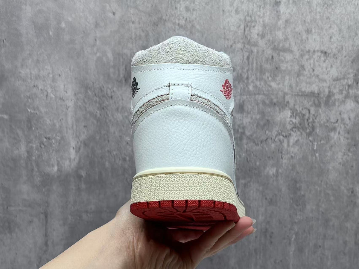 Air Jordan 1 Retro Leather Shoes - Cinnabar Red