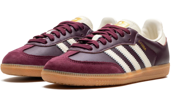 Women's adidas Samba OG Shoes - Maroon/Cream White ID04779