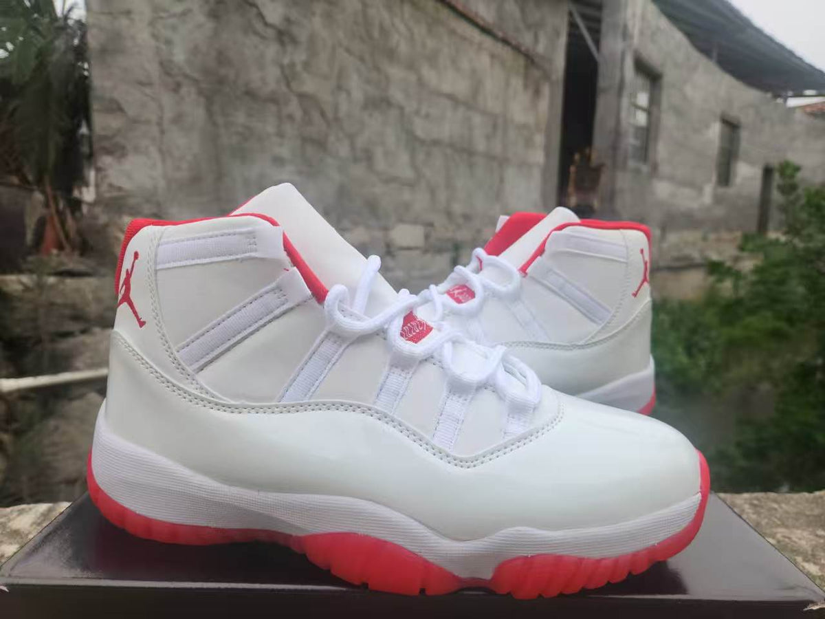 Air Jordan 11 White Red Sneakers