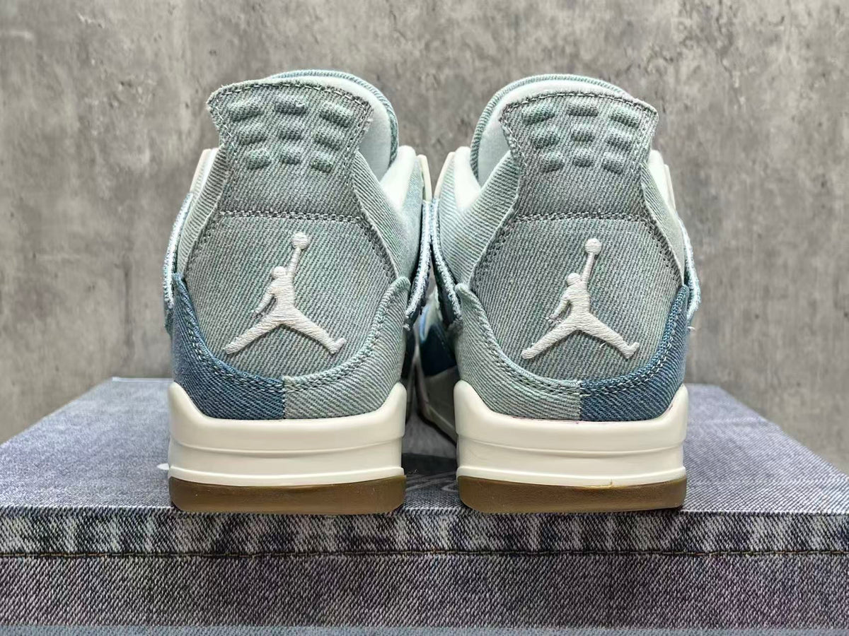 Air Jordan 4 Retro "Denim Blue" Basketball Shoes (EU 36–47.5, Half Sizes)