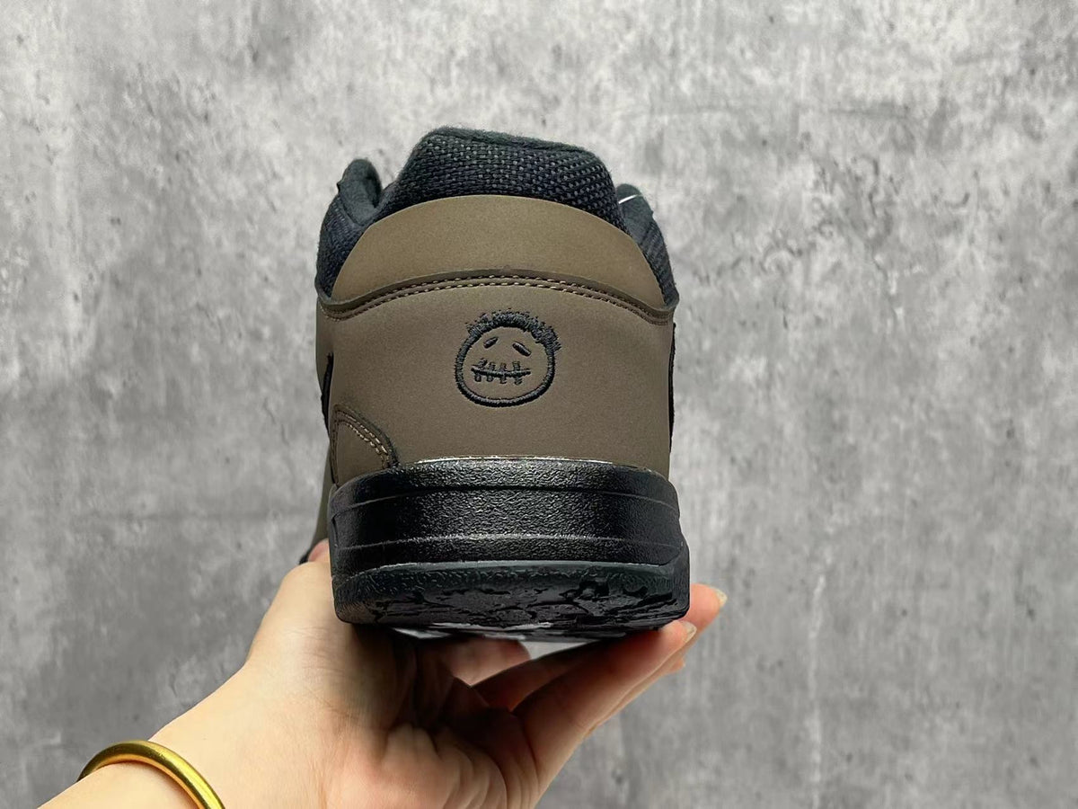 Travis Scott Black Brown Reverse Swoosh Sneakers