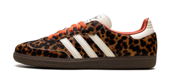 Women's adidas Samba OG Leopard Shoes - Cream/Orange JI2734