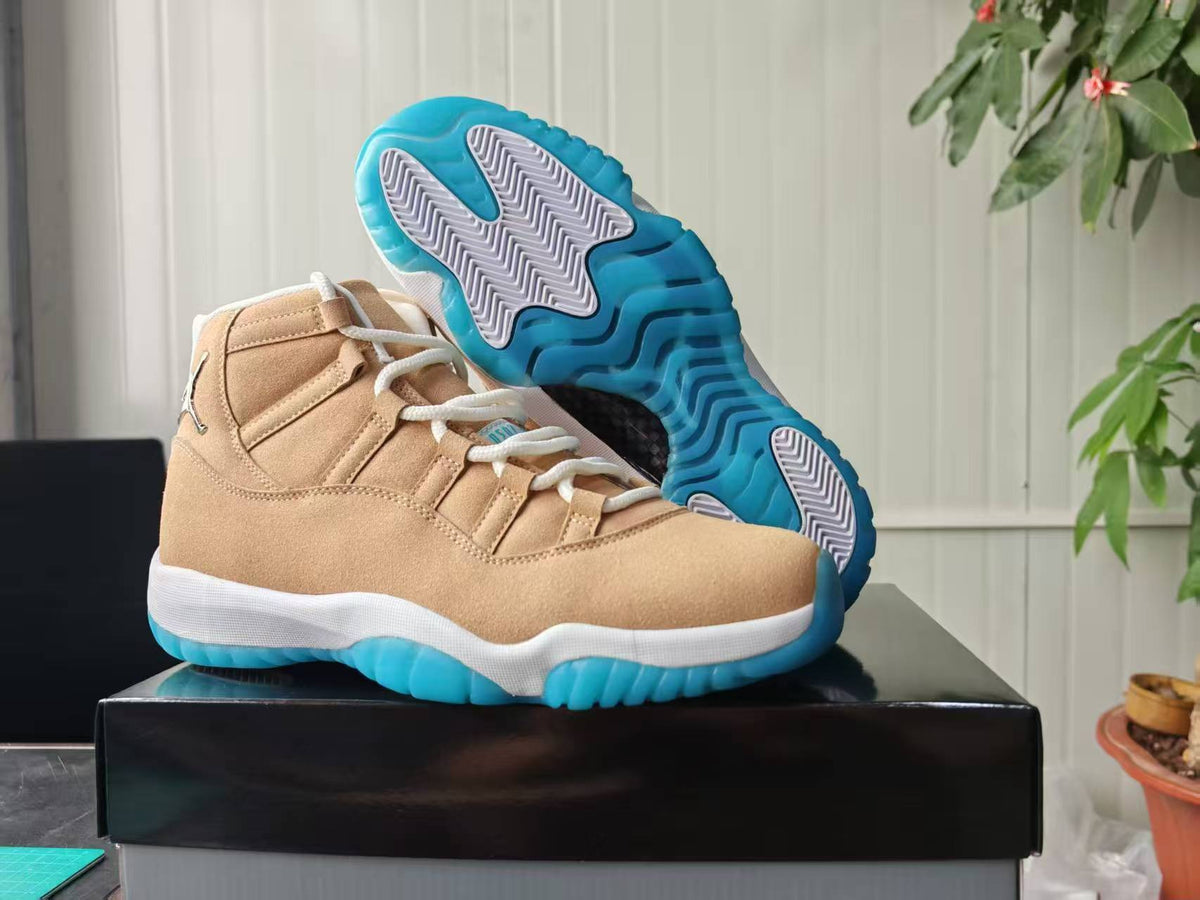Air Jordan 11 Retro Canvas Metallic Silver Summit White Football Blue | IO8960-707