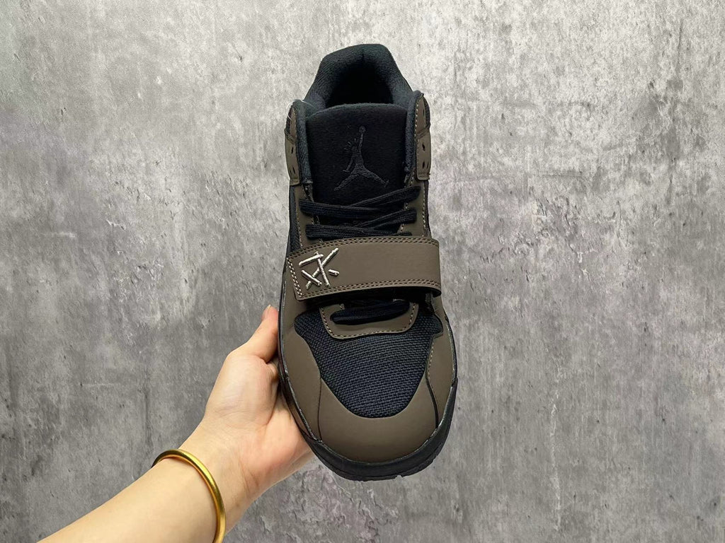 Travis Scott Black Brown Reverse Swoosh Sneakers