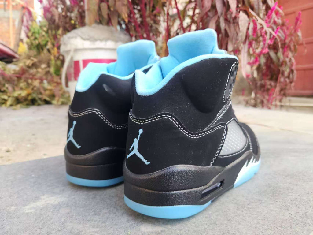 Air Jordan 5 Black University Blue Sneakers