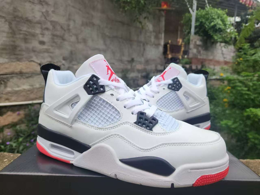 Air Jordan 4 Retro White Red Basketball Shoes (EU 40–47)