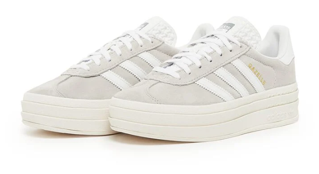 Women's adidas Gazelle Bold Shoes - Grey/White HQ6893